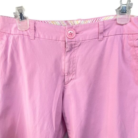 Izod classic fit pink cropped  99% cotton 1% spandex pants size 10 - Picture 7 of 14